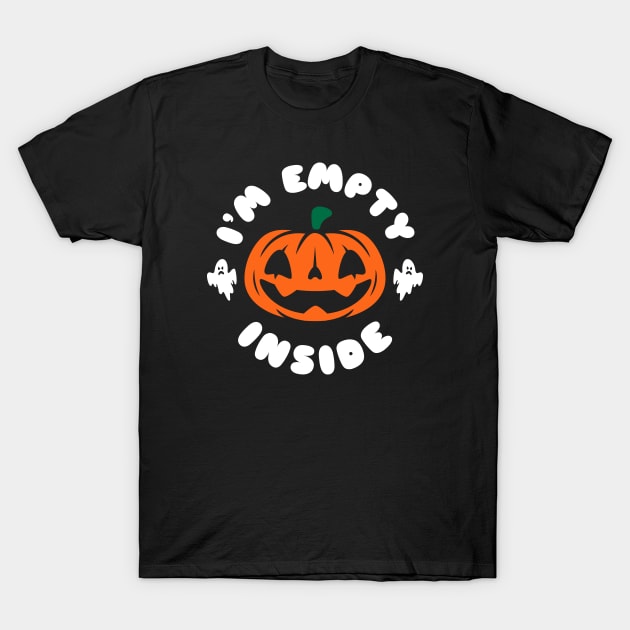 I'm Empty Inside - Emo Pumpkin - Halloween - Funny Goth T-Shirt by Nemons